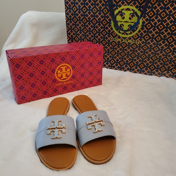 ⭐️FIRM PRICE!⭐️LAST 1! NEW WITH TAG & BOX! TORY BURCH Everly Slide Calf Leather - Picture 6 of 8